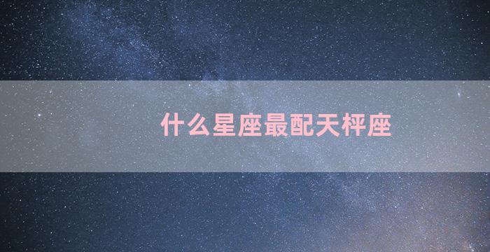 什么星座最配天枰座