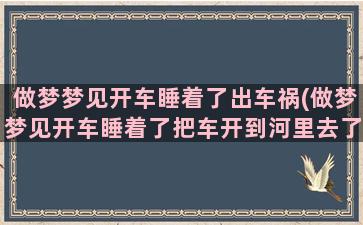 做梦梦见开车睡着了出车祸(做梦梦见开车睡着了把车开到河里去了)