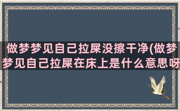 做梦梦见自己拉屎没擦干净(做梦梦见自己拉屎在床上是什么意思呀)