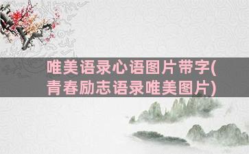 唯美语录心语图片带字(青春励志语录唯美图片)