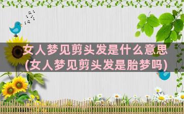 女人梦见剪头发是什么意思(女人梦见剪头发是胎梦吗)