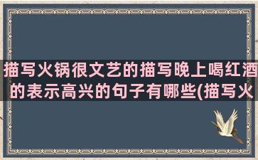 描写火锅很文艺的描写晚上喝红酒的表示高兴的句子有哪些(描写火锅的作文200字)