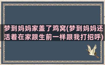 梦到妈妈家盖了鸡窝(梦到妈妈还活着在家跟生前一样跟我打招呼)