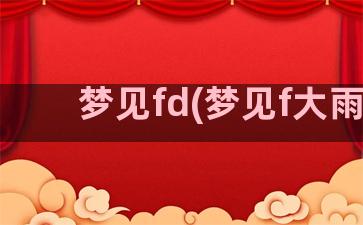 梦见fd(梦见f大雨)