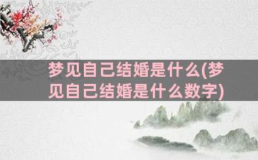 梦见自己结婚是什么(梦见自己结婚是什么数字)