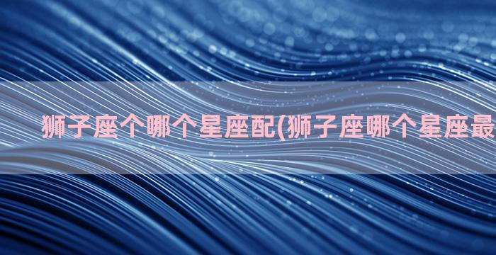 狮子座个哪个星座配(狮子座哪个星座最配做情侣)