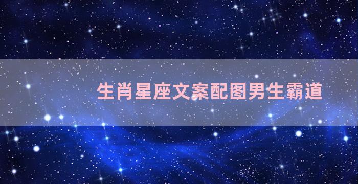 生肖星座文案配图男生霸道