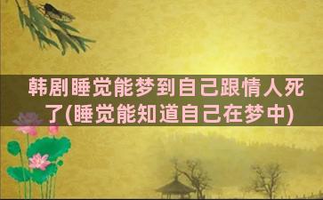 韩剧睡觉能梦到自己跟情人死了(睡觉能知道自己在梦中)