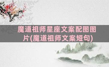 魔道祖师星座文案配图图片(魔道祖师文案短句)